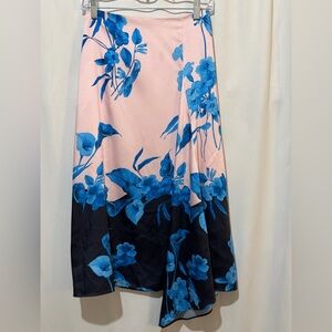 Ted Baker Nemea Fantasia Floral Asymmetrical Skirt Size 1 US 0/2 Easter $295